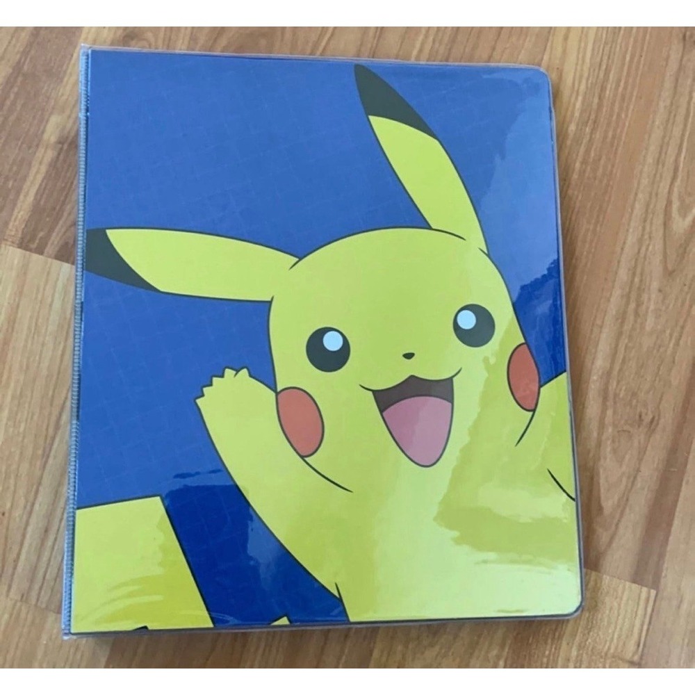 Pokemon 1" Vinyl Binder, 3-Ring, 9.75 Inch Wide by 11.5 Inch High Pikachu Front